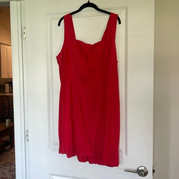 Old navy red linen dress
